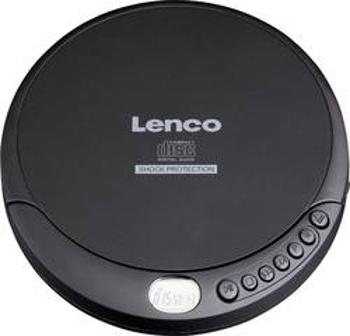 Přenosný CD přehrávač Discman Lenco CD-200, CD, CD-RW, MP3, s USB nabíječkou, černá