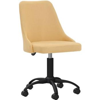 Otočná jídelní židle žlutá textil, 330874 (330874)