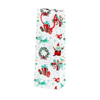 TORO Papírová vánoční dárková taška 36x12x8cm assort