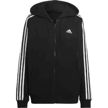 adidas ESSENTIALS 3-STRIPES OVERSIZED HOODIE Dámská mikina, černá, velikost