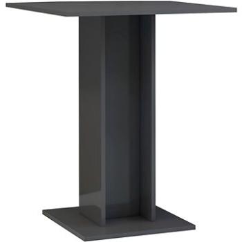 Bistro stolek šedý s vysokým leskem 60 × 60 × 75 cm dřevotříska (802110)