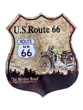 Nástěnná kovová cedule U.S. Route 66 Mother Road - 35*30 cm 8PL-730830353333