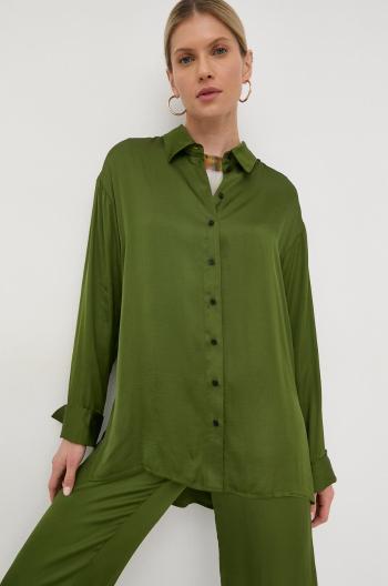 Košile Birgitte Herskind dámská, zelená barva, relaxed, s klasickým límcem