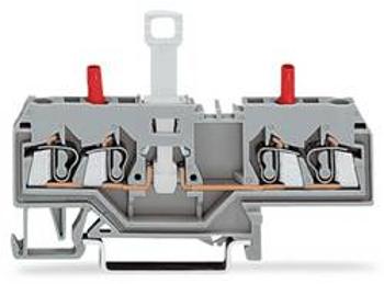 Oddělovací svorka WAGO 280-649, osazení: L, pružinová svorka, 5 mm, šedá, 50 ks