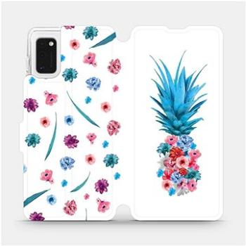 Flipové pouzdro na mobil Samsung Galaxy A41 - MR03S Květinový ananas (5903516173815)