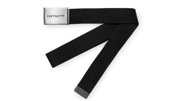 Carhartt WIP Clip Belt Chrome - Black černé I019176_8900