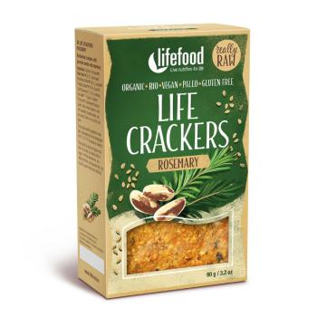 Life Crackers rozmarýnové raw 90 g BIO   LIFEFOOD