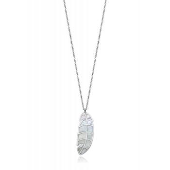 Viceroy Půvabný ocelový náhrdelník s peříčkem Kiss 15123C01000