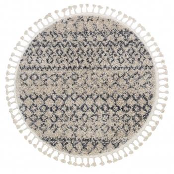 Dywany Łuszczów Kusový koberec Berber Agadir G0522 cream and grey kruh - 120x120 (průměr) kruh cm Béžová