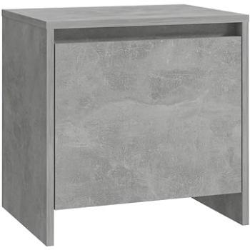 SHUMEE Noční stolek betonově šedý 45 × 34 × 44,5 cm dřevotříska, 809871 (809871)