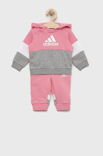 Dětská souprava adidas růžová barva