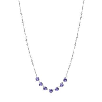 Brosway Půvabný náhrdelník s fialovými krystaly Symphonia BYM135