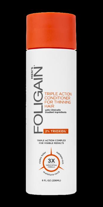 Foligain Triple Action kondicionér proti padání vlasů s 2% trioxidilem pro muže, 236 ml