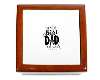 Dřevěná krabička The best dad in the world