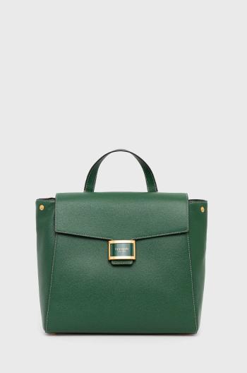 Kožený batoh Kate Spade dámský, zelená barva, malý, hladký