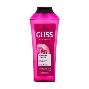 Schwarzkopf Gliss Supreme Length Protection Shampoo 400 ml šampon pro ženy na poškozené vlasy; na roztřepené konečky