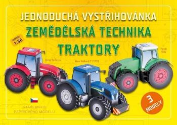Zemědělská technika traktory Jednoduchá vystřihovánka
