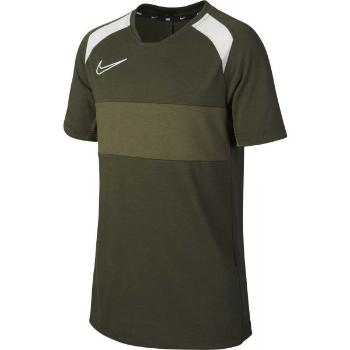 Nike DRY ACD TOP SS SA B Chlapecké fotbalové tričko, khaki, velikost S