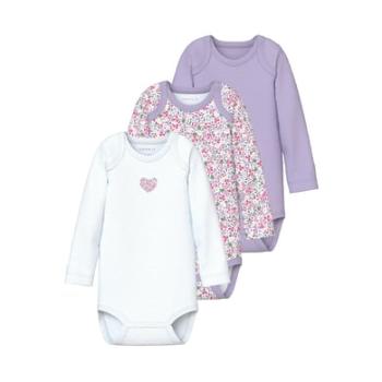 name it Body s dlouhým rukávem 3-pack Pastel Lilac