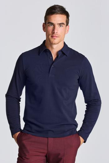 POLOKOŠILE GANT D1. LONG SLEEVE PIQUE RUGGER modrá M