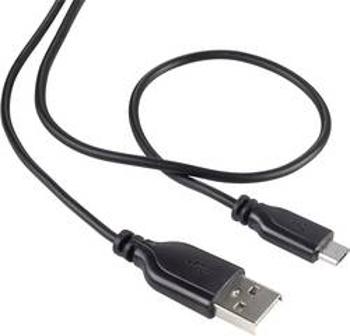 USB kabel 1x USB 2.0 A ⇔ 1x microUSB 2.0 zástrčka 1 m, černá Renkforce