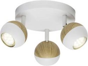 Stropní lampa LED GU10 9 W Brilliant Scan G59434/75 bílá, dřevo (světlé)