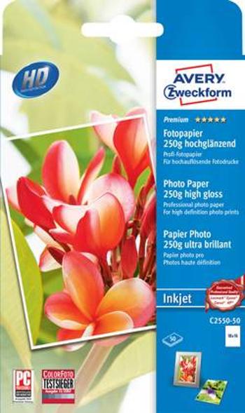 Fotopapír Avery-Zweckform Premium Inkjet C2550-50, 10 x 15 cm, 50 listů