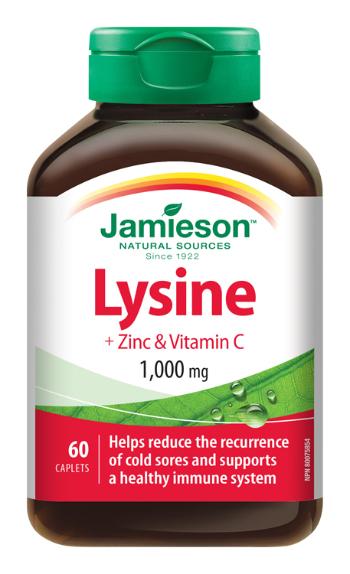 Jamieson Lysin 1000 mg se zinkem a vitamín C 60 tablet