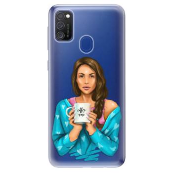 Odolné silikonové pouzdro iSaprio - Coffe Now - Brunette - Samsung Galaxy M21