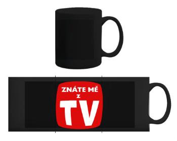 Černý hrnek Znáte mě z TV