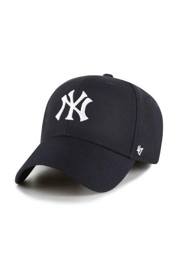 Čepice s vlněnou směsí 47brand Mlb New York Yankees tmavomodrá barva, s aplikací