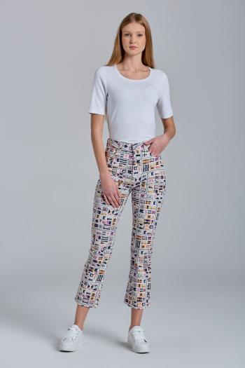 DŽÍNY GANT D1. FLAG CROPPED FLARE JEANS bílá 29