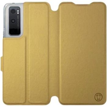Flipové pouzdro na mobil Vivo Y70 v provedení  Gold&Orange s oranžovým vnitřkem (5903516595785)