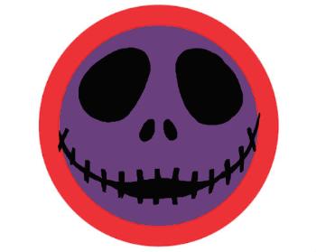 Samolepky zákaz - 5ks Burton Skull