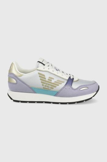 Sneakers boty Emporio Armani fialová barva