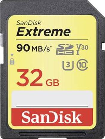 Karta SDHC, 32 GB, SanDisk Extreme® SDSDXVE-032G-GNCIN, Class 10, UHS-I, UHS-Class 3