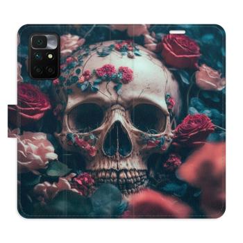 Flipové pouzdro iSaprio - Skull in Roses 02 - Xiaomi Redmi 10