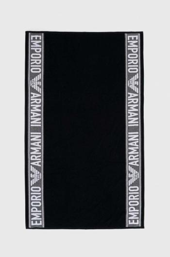 Bavlněný ručník Emporio Armani Underwear černá barva