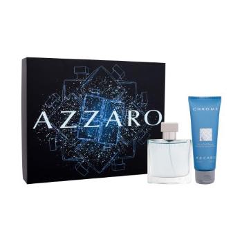 Azzaro Chrome dárková kazeta toaletní voda 50 ml + sprchový gel 75 ml pro muže