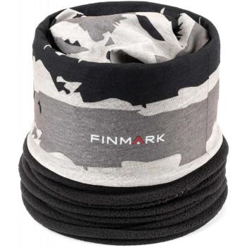 Finmark CHILDREN’S MULTIFUNCTIONAL SCARF Dětský multifunkční šátek s fleecem, šedá, velikost UNI