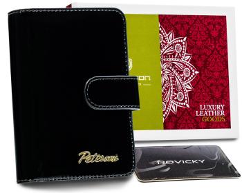 PETERSON ČERNÁ PENĚŽENKA SE ZAPÍNÁNÍM Y037 PTN BC-602-0714 BLAC Velikost: ONE SIZE