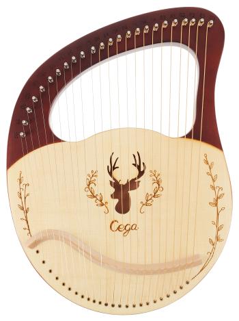 Cega Lyre Harp 24 String Coffee