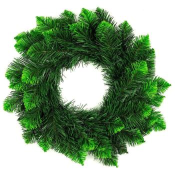 Umělý vánoční věnec, zelené špičky, pr. 50 cm