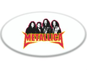 3D samolepky ovál - 5ks Metallica