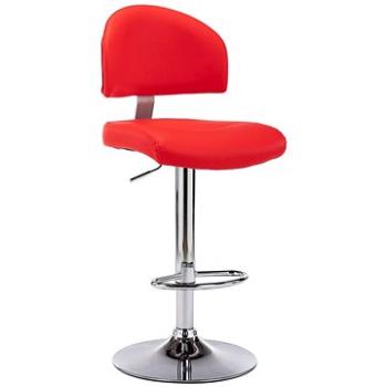 Barová stolička červená umělá kůže (249650)