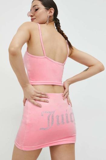 Sukně Juicy Couture růžová barva, mini, pouzdrová
