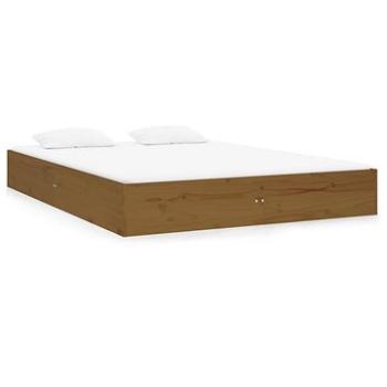 Rám postele medově hnědý masivní dřevo 135 × 190 cm Double, 820080 (820080)
