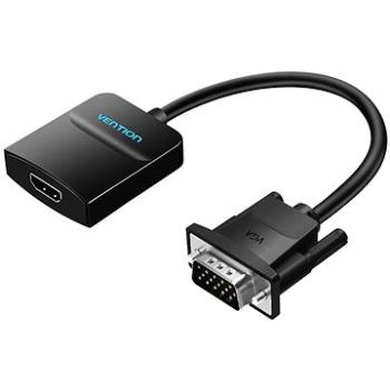 Vention VGA to HDMI Converter with Female Micro USB and Audio Port 0.15m Black (ACNBB)