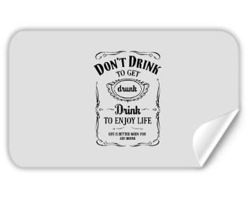 Samolepky obdelník - 5 kusů Drink to Enjoy Life