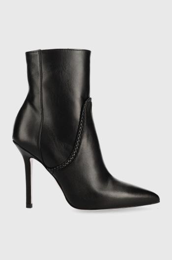 Kožené kotníkové boty Liu Jo Marilyn 123 dámské, černá barva, na podpatku